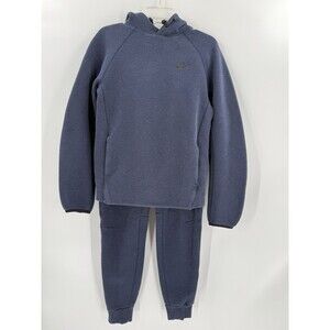 Nike Sportswear Tech Fleece Navy Blue Hoodie & Pants Joggers Men’s SMALL   EUC